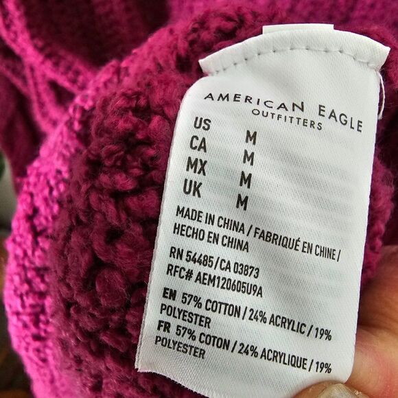 EUC AMERICAN EAGLE OUTFITTERS MAGENTA LONG OPEN CARDIGAN SIZE M - Picture 14 of 14